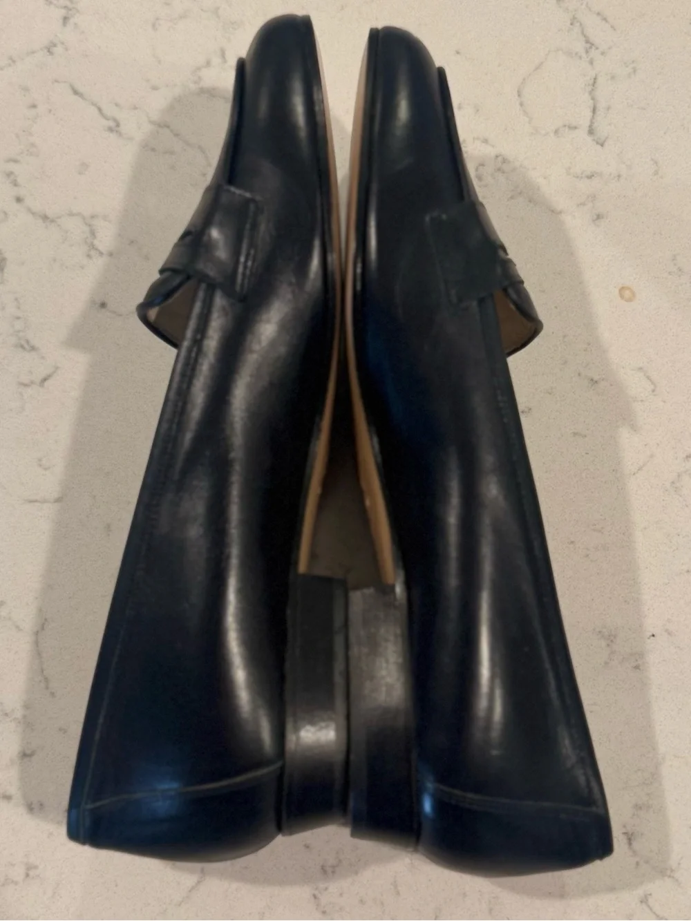 NWOB Vintage GALO Italy Black Leather Loafers Shoes Slip-on Size 41
